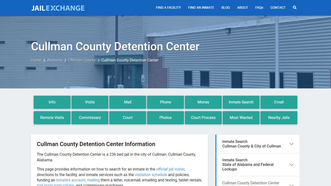 Cullman County Detention Center, AL Inmate Search, Information